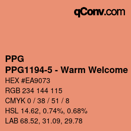 Color code: PPG - PPG1194-5 - Warm Welcome | qconv.com