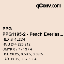 Color code: PPG - PPG1195-2 - Peach Everlasting | qconv.com
