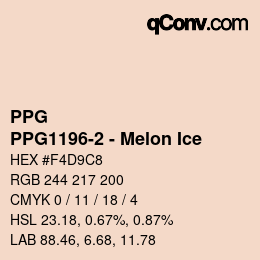 Color code: PPG - PPG1196-2 - Melon Ice | qconv.com
