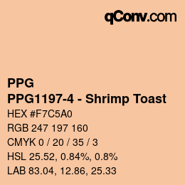 Code couleur: PPG - PPG1197-4 - Shrimp Toast | qconv.com