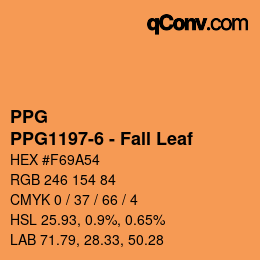 カラーコード: PPG - PPG1197-6 - Fall Leaf | qconv.com