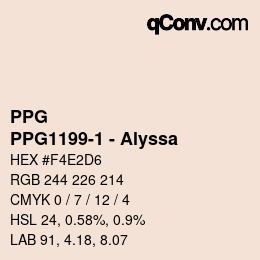 Color code: PPG - PPG1199-1 - Alyssa | qconv.com