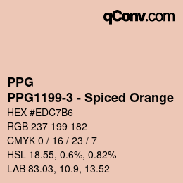 Color code: PPG - PPG1199-3 - Spiced Orange | qconv.com