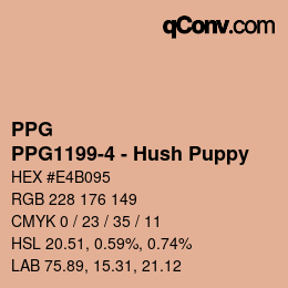 Color code: PPG - PPG1199-4 - Hush Puppy | qconv.com