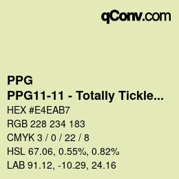 Color code: PPG - PPG11-11 - Totally Tickled | qconv.com