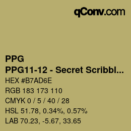 Color code: PPG - PPG11-12 - Secret Scribbles | qconv.com