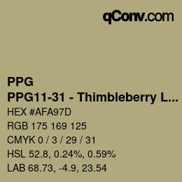 Farbcode: PPG - PPG11-31 - Thimbleberry Leaf | qconv.com