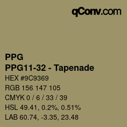 Code couleur: PPG - PPG11-32 - Tapenade | qconv.com