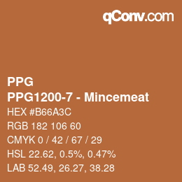 Color code: PPG - PPG1200-7 - Mincemeat | qconv.com