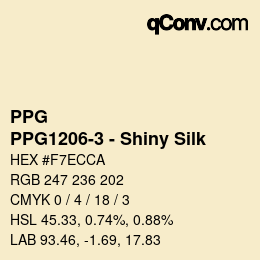 Farbcode: PPG - PPG1206-3 - Shiny Silk | qconv.com