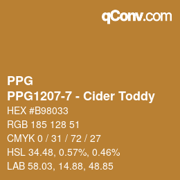 Farbcode: PPG - PPG1207-7 - Cider Toddy | qconv.com