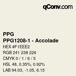 Color code: PPG - PPG1208-1 - Accolade | qconv.com