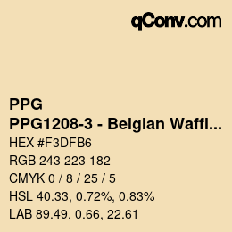 Color code: PPG - PPG1208-3 - Belgian Waffle | qconv.com