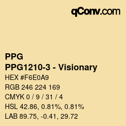 Color code: PPG - PPG1210-3 - Visionary | qconv.com