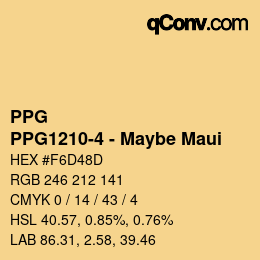 カラーコード: PPG - PPG1210-4 - Maybe Maui | qconv.com