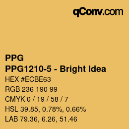 Color code: PPG - PPG1210-5 - Bright Idea | qconv.com