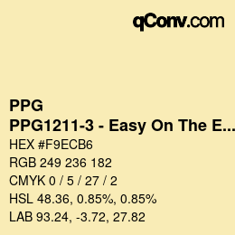 Color code: PPG - PPG1211-3 - Easy On The Eyes | qconv.com