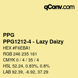 Farbcode: PPG - PPG1212-4 - Lazy Daizy | qconv.com