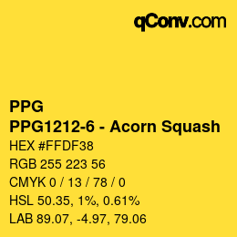 Farbcode: PPG - PPG1212-6 - Acorn Squash | qconv.com