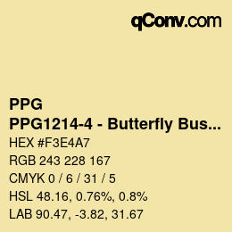 Color code: PPG - PPG1214-4 - Butterfly Bush | qconv.com