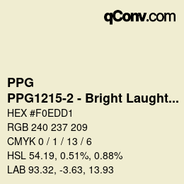 Color code: PPG - PPG1215-2 - Bright Laughter | qconv.com