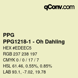 カラーコード: PPG - PPG1218-1 - Oh Dahling | qconv.com