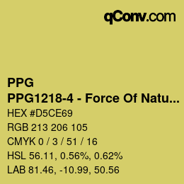 Color code: PPG - PPG1218-4 - Force Of Nature | qconv.com