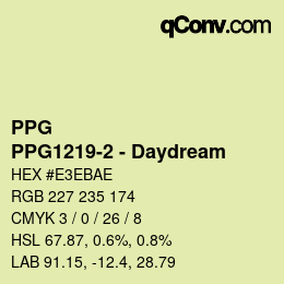 Farbcode: PPG - PPG1219-2 - Daydream | qconv.com