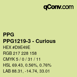 Color code: PPG - PPG1219-3 - Curious | qconv.com