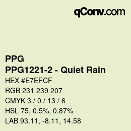 Color code: PPG - PPG1221-2 - Quiet Rain | qconv.com