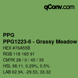 Color code: PPG - PPG1223-6 - Grassy Meadow | qconv.com