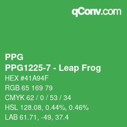 Color code: PPG - PPG1225-7 - Leap Frog | qconv.com