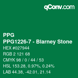 Color code: PPG - PPG1226-7 - Blarney Stone | qconv.com