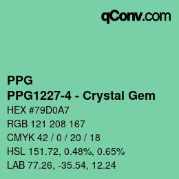 Farbcode: PPG - PPG1227-4 - Crystal Gem | qconv.com
