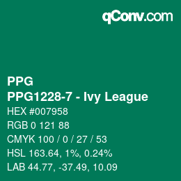 Color code: PPG - PPG1228-7 - Ivy League | qconv.com