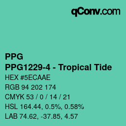 Color code: PPG - PPG1229-4 - Tropical Tide | qconv.com