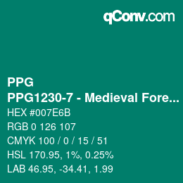 Farbcode: PPG - PPG1230-7 - Medieval Forest | qconv.com