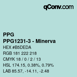Color code: PPG - PPG1231-3 - Minerva | qconv.com