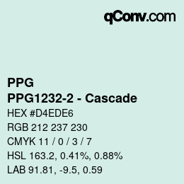 Farbcode: PPG - PPG1232-2 - Cascade | qconv.com - big