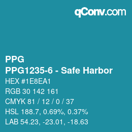 Color code: PPG - PPG1235-6 - Safe Harbor | qconv.com