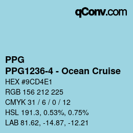 Farbcode: PPG - PPG1236-4 - Ocean Cruise | qconv.com