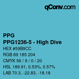 Color code: PPG - PPG1236-5 - High Dive | qconv.com