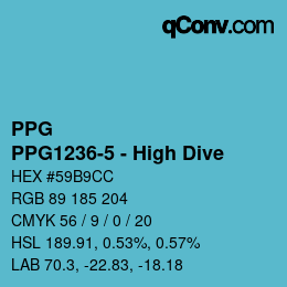 カラーコード: PPG - PPG1236-5 - High Dive | qconv.com
