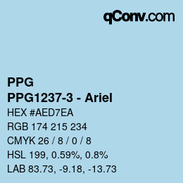 Color code: PPG - PPG1237-3 - Ariel | qconv.com