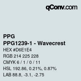 Color code: PPG - PPG1239-1 - Wavecrest | qconv.com