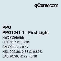 Farbcode: PPG - PPG1241-1 - First Light | qconv.com