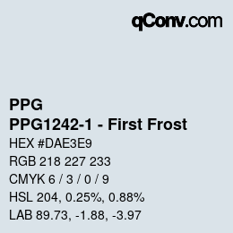 Farbcode: PPG - PPG1242-1 - First Frost | qconv.com