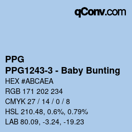 Color code: PPG - PPG1243-3 - Baby Bunting | qconv.com