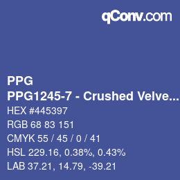 Color code: PPG - PPG1245-7 - Crushed Velvet | qconv.com