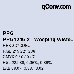 カラーコード: PPG - PPG1246-2 - Weeping Wisteria | qconv.com